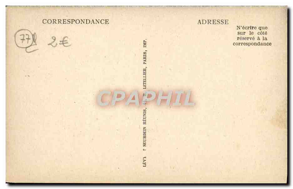 Fontainebleau — Chambre du Pape — L.L. — n°356 — Verso