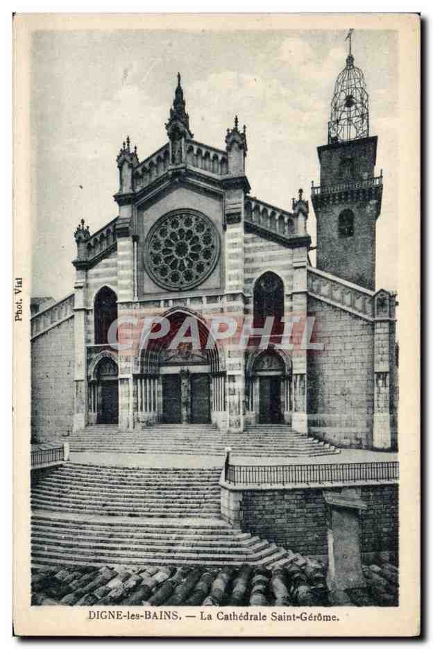 CPA Digne Les Bains La Cathedrale Saint Gerome