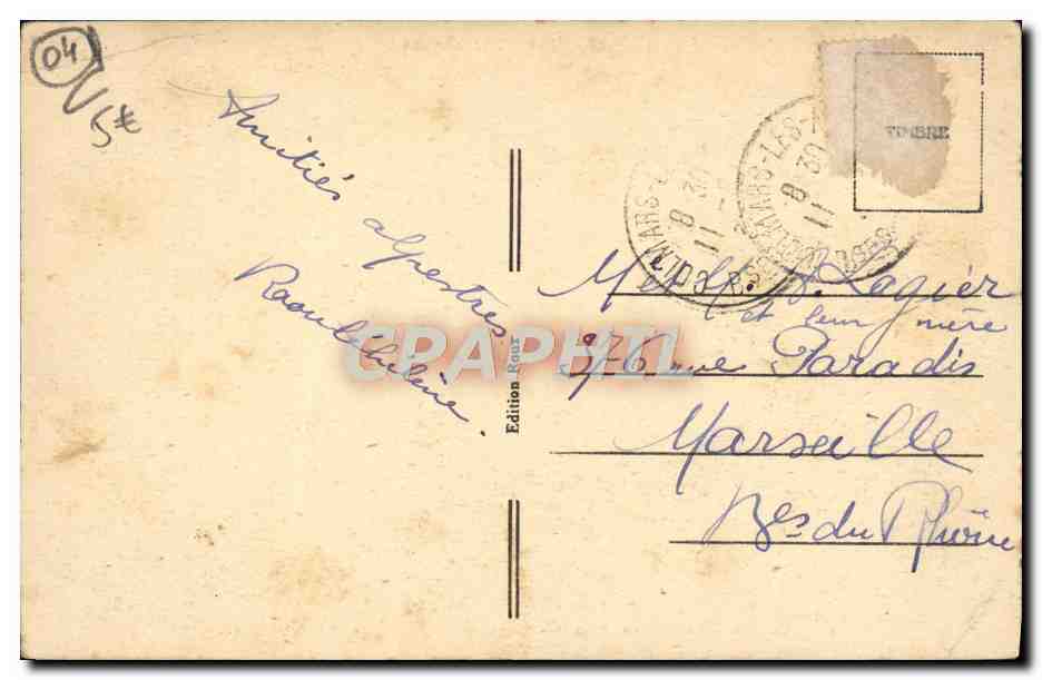 Colmars-les-Alpes — Ansicht des Verdon und des Fort de France — Edition Roux — Rückseite