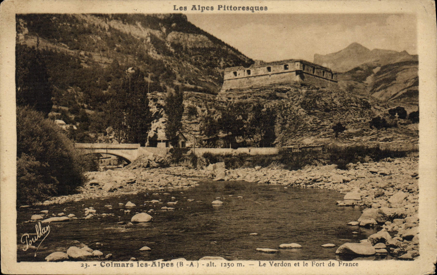CPA Colmars les Alpes Le Verdon et le fort de France 