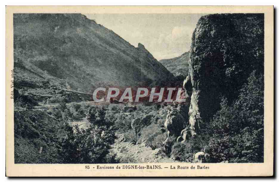 CPA Digne les Bains Environs La route de Barles