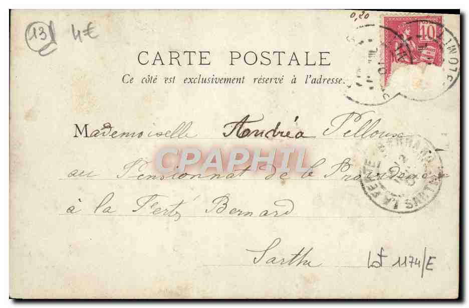 CPA Arles Les Aliscamps — Rückseite