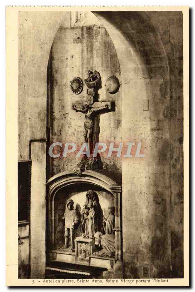 CPA Autel En Pierre Sainte Anna Sainte Vierge portant l'enfant
