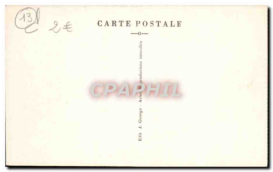 CPA Arles Facade De La Cathedrale St Trophime — Verso
