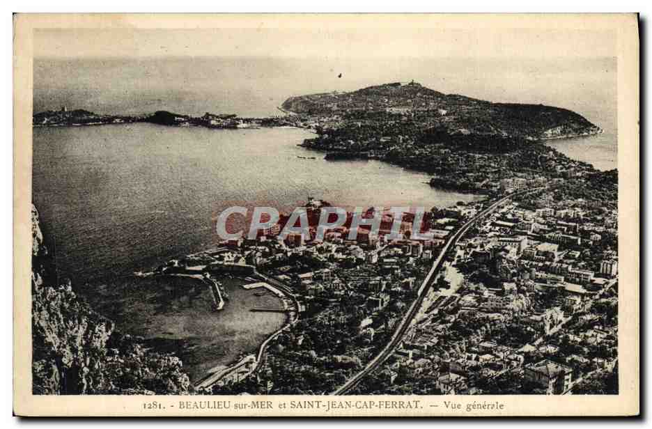 CPA Beaulieu Sur Mer Et Saint Jean Cap Ferrat Vue Generale