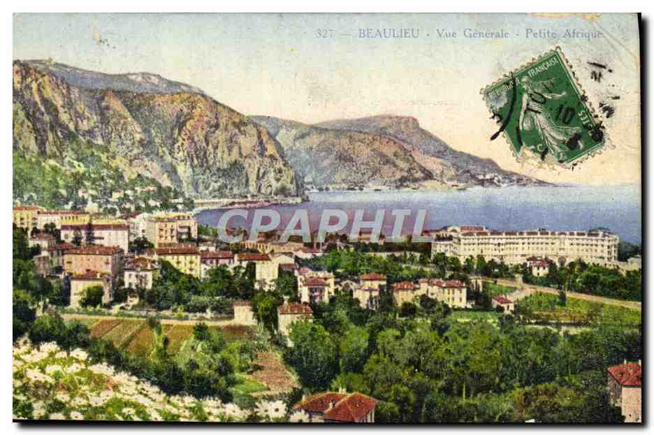 CPA Beaulieu Sur Mer Vue Generale Petite Afrique