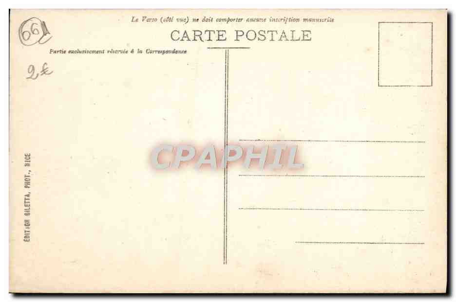CPA Beaulieu Vue Generale Et Saint Jean Cap Ferrat Vue prise de la Nouvelle Corniche — Rückseite