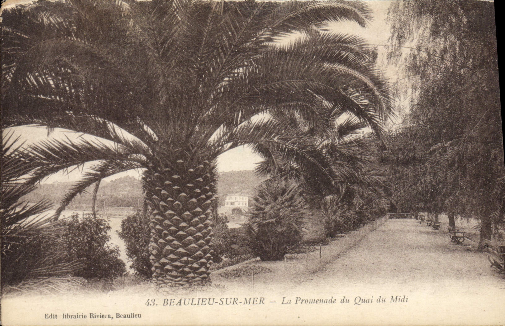 CPA Beaulieu Sur Mer La Promenade Du Quai Du Midi
