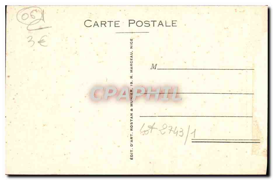 CPA Beaulieu Sur Mer Gordon Bennett — Rückseite