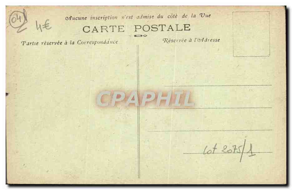 CPA Digne Les Bains Clues De Barles — Rückseite