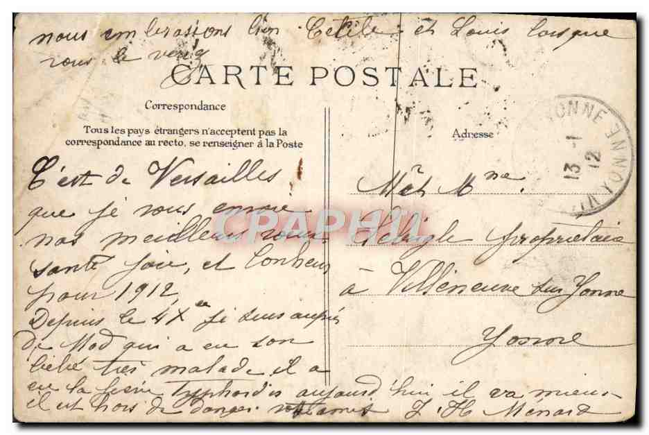 CPA Versailles Hameau De Petit Trianon Vue Generale De La Ferme — Verso