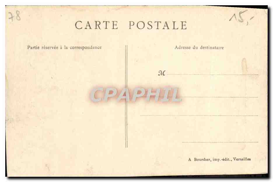 CPA Versailles Facade Du Palais  — Verso