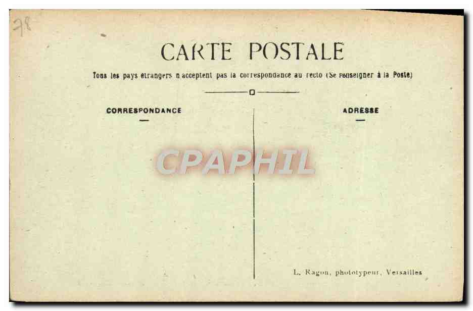 CPA Palais De Versailles Salon D'Hercule — Rückseite
