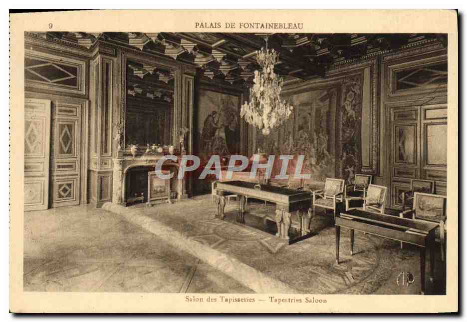 Schloss Fontainebleau — Tapisserie-Saal — Verlag E. Papeghin, Paris