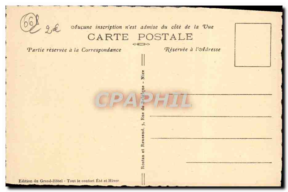 CPA Le Village De Beuil Se Detachant Sur Le Mont Mounier — Rückseite
