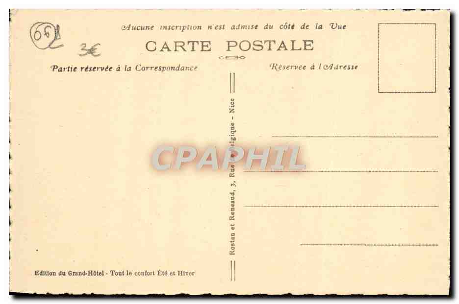 CPA Le Village De Beuil avec a droite les lacets de la route  — Rückseite