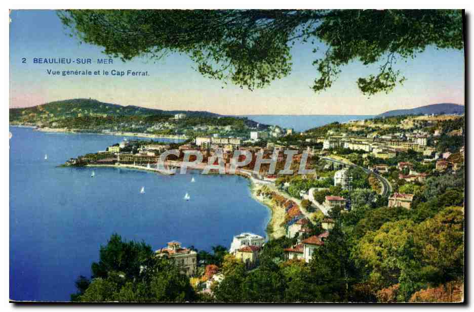 CPA Beaulieu Sur Mer Vue Generale Et Le Cap Ferrat