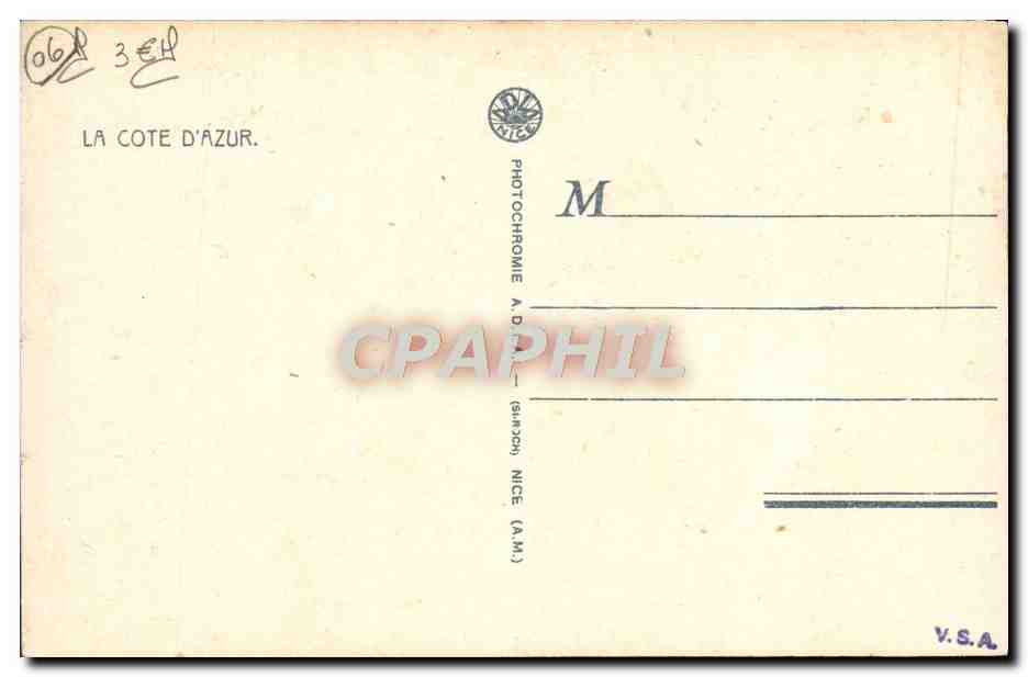 CPA Beaulieu Sur Mer Vue Generale Et Le Cap Ferrat — Rückseite