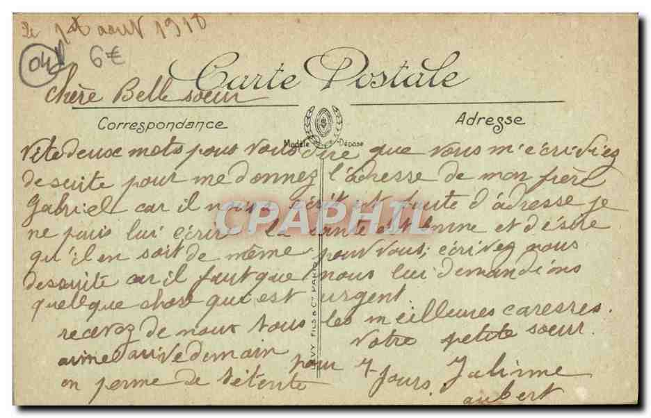Digne — Vue générale et Vallée de la Bléone — édition des Dames de France SELECTA — Rückseite