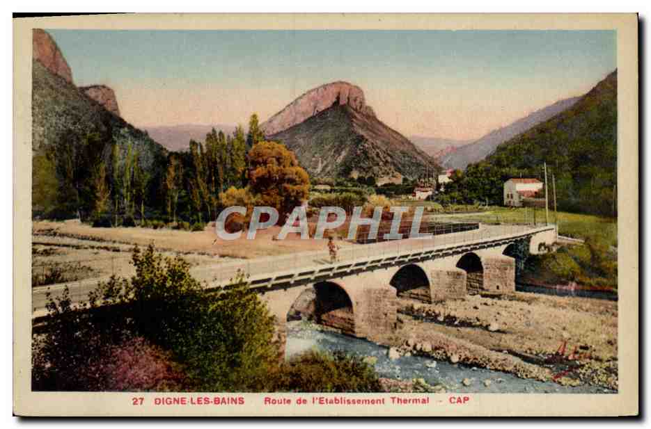 CPA Digne Les Bains Route De I'Etablissement Thermal