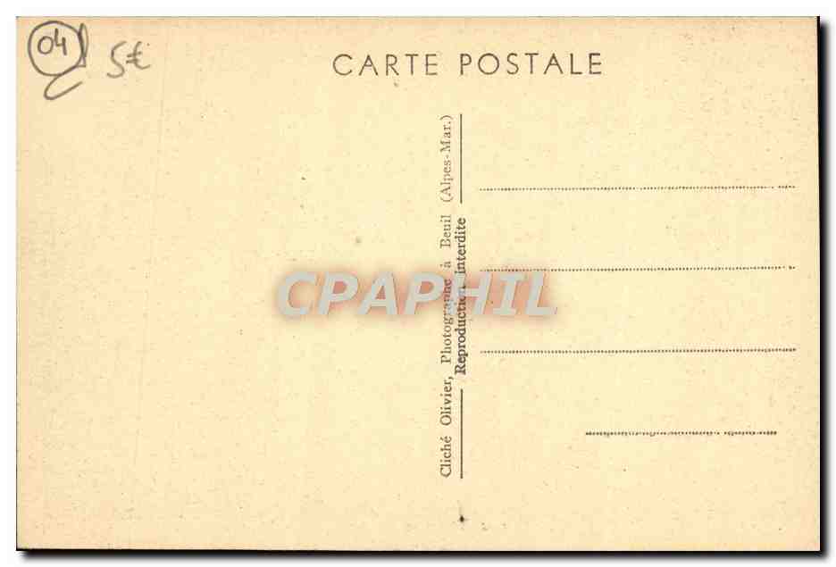 CPA Entrevaux Et Les Forts — Verso