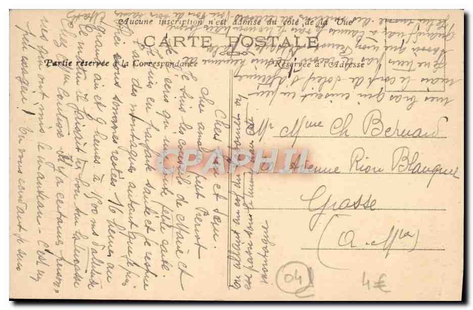 CPA Digne Les Bains Clues De Barles — Rückseite