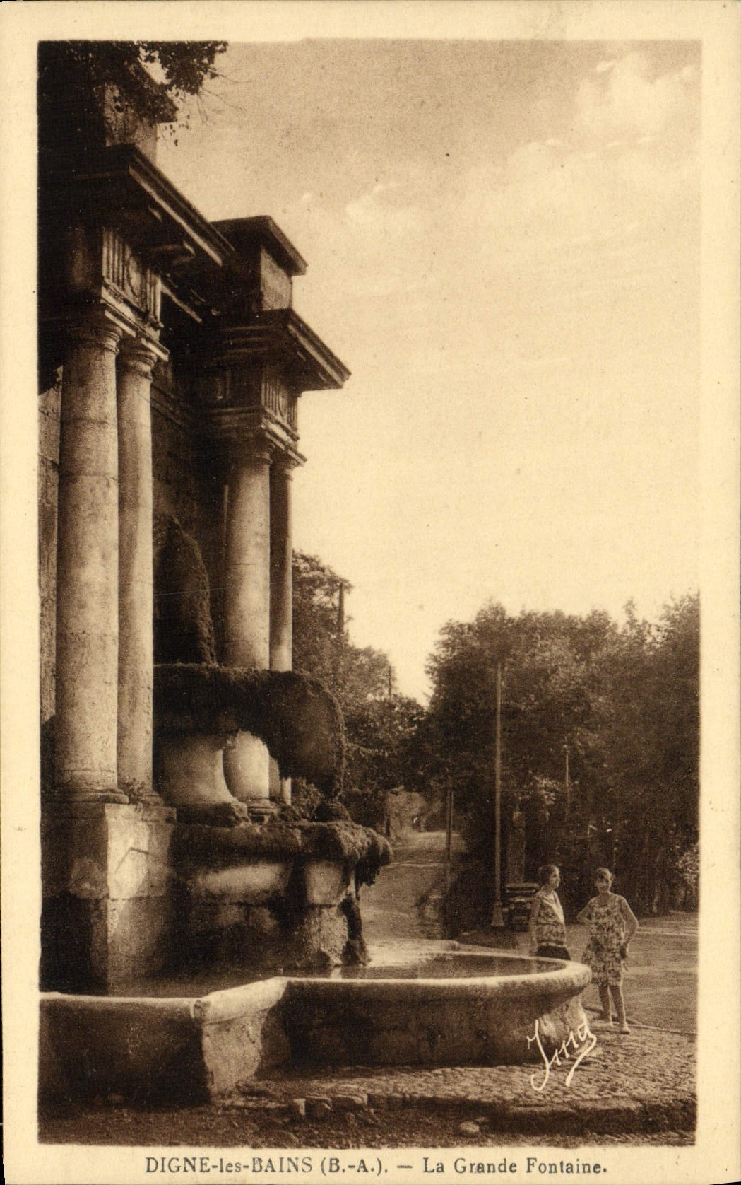 Digne-les-Bains (B.-A.) — La Grande Fontaine — J. Ling