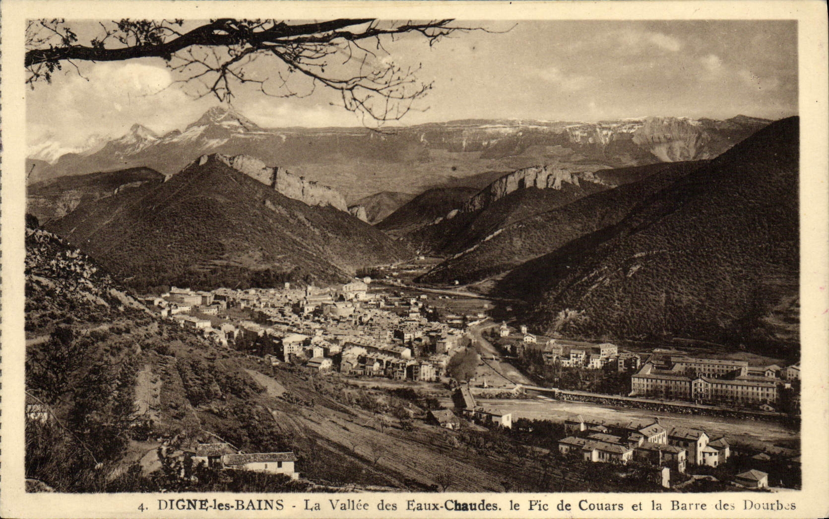 Digne-les-Bains — La Vallée des Eaux-Chaudes, le Pic de Couars et la Barre des Dourbes — éditeur non identifié, n°4