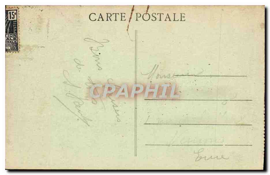 Bosque de Fontainebleau — Mesa del Gran Maestre — Editor Exposición Colonial 1925, n°114 — Reverso