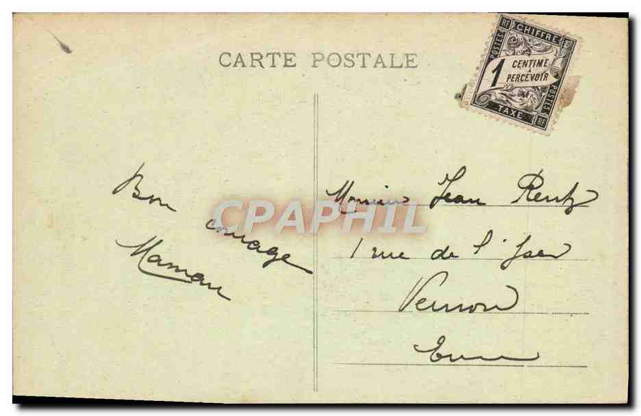 La Roche qui Pleure (Franchard) — Forêt de Fontainebleau — Éditeur non identifié, n° de série non visible — Verso