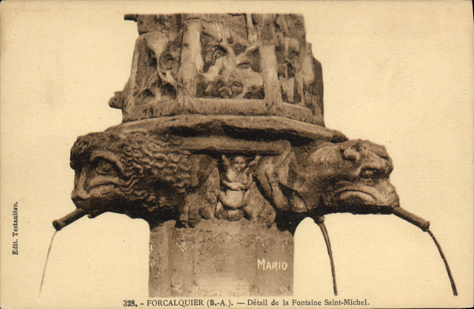 CPA Forcalquier Detail De La Fontaine Saint Michel
