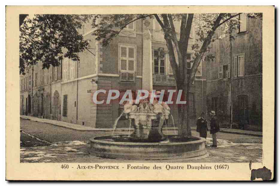 CPA Aix En Provence Fontaine Des Quatre Dauphins
