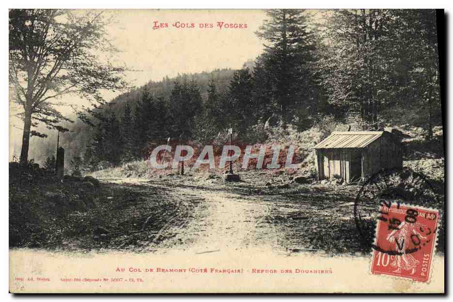 CPA Douanes Douaniers Cols des Vosges Au col de Bramont Cote francais Refuge des douaniers 