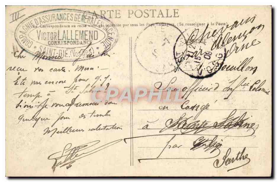 CPA Douanes Douaniers Cols des Vosges Au col de Bramont Cote francais Refuge des douaniers  — Rückseite