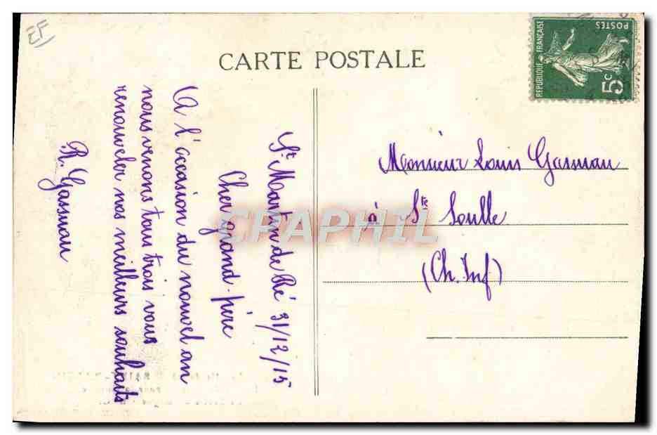 CPA Bagne Bagnard Ile de Re Saint Martin Depart de forcats pour la Guyane La sortie du bagne TOP — Rückseite