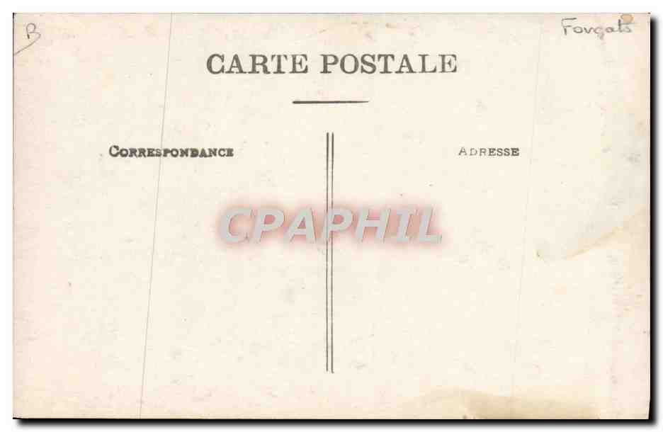 CARTE PHOTO Bagne Bagnard Forcats  — Rückseite