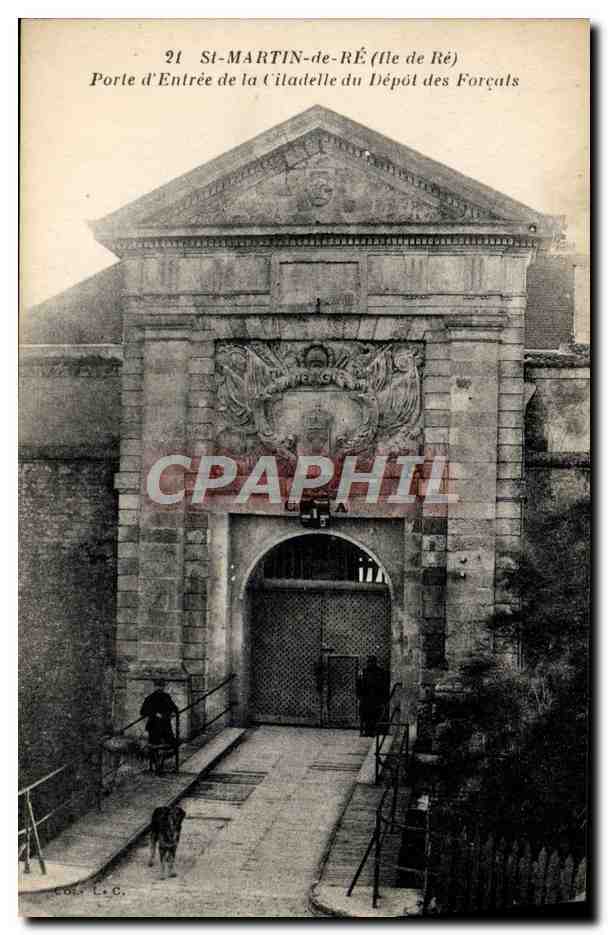 CPA Bagne Bagnard Ile de Re Saint Martin Porte d'entree de la citadelle du depot des francais 
