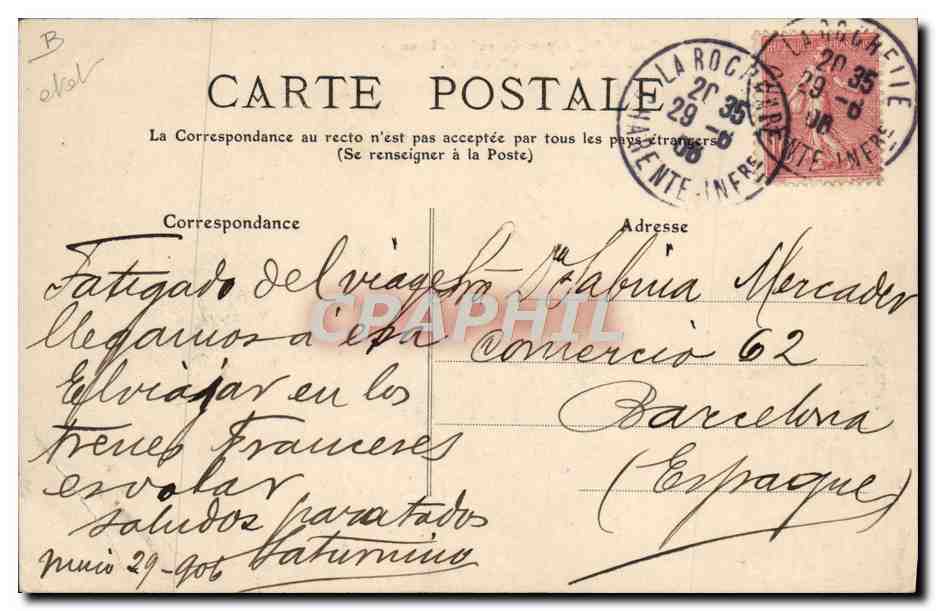 CPA Bagne Bagnard la Rochelle Quai Valin Depart du 123eme de ligne pour les manoeuvres  — Rückseite