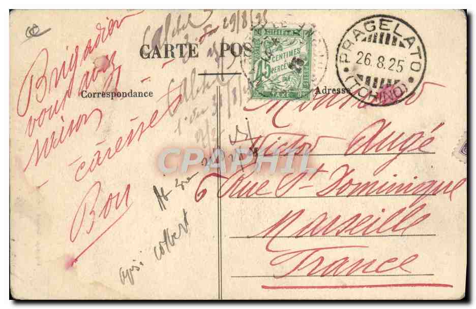 Carabiniers italiens en grande tenue — Imp. pap. Chautard, Briançon — Achterkant