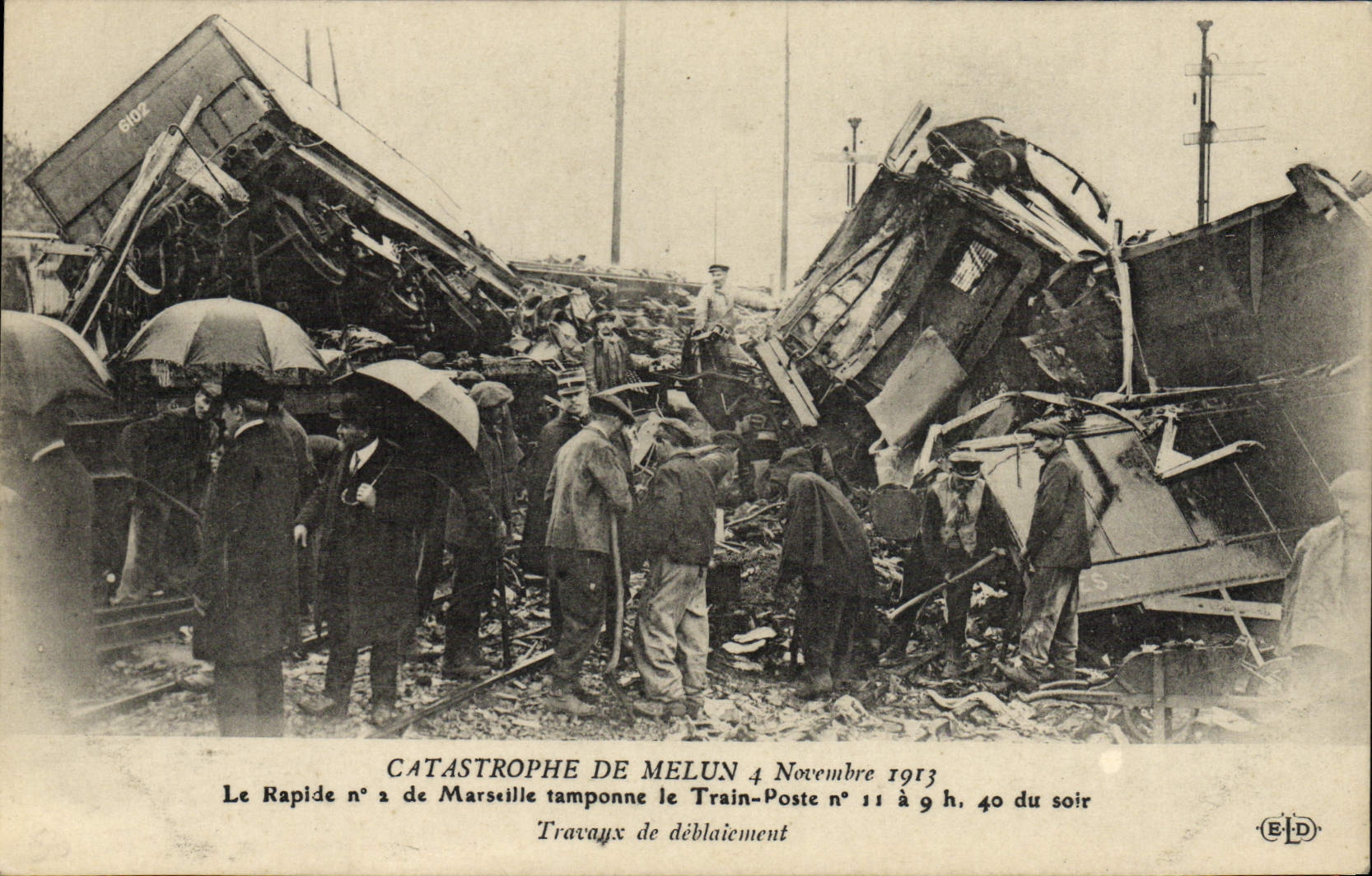 Catastrophe de Melun — 4 novembre 1913 — Éditeur ELD