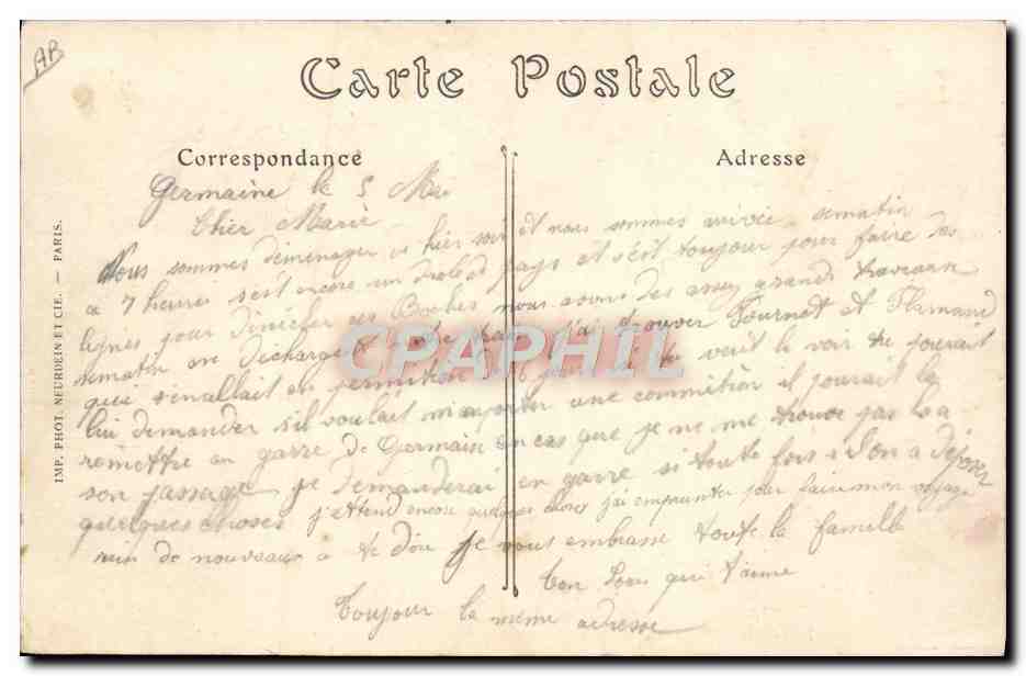 CPA Train Apres la catastrophe pres de Lizy sur Ourcq Vue generale — Rückseite