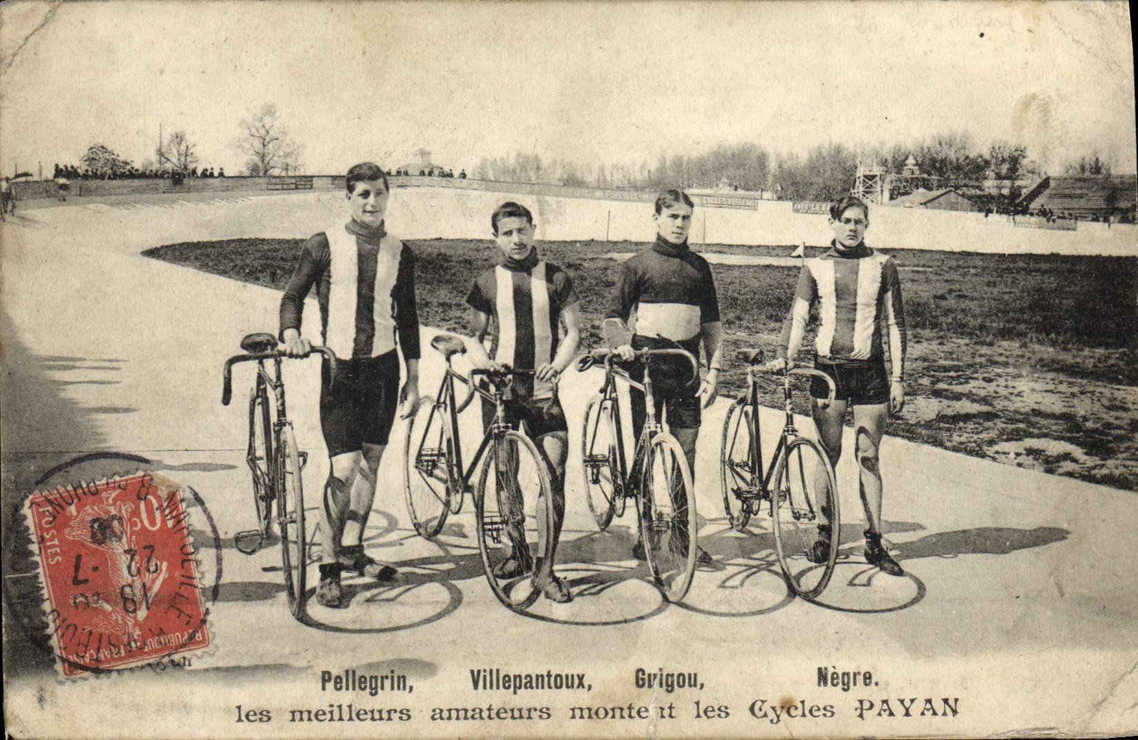 Amateur-Radfahrer — Pellegrin, Villepantoux, Grigou, Nègre — Verlag Payan