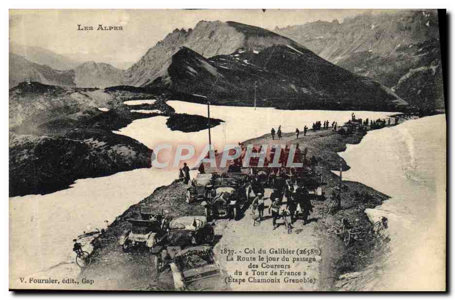Col du Galibier — Passage der Radfahrer des Tour de France — V. Fournier, Verlag, Gap