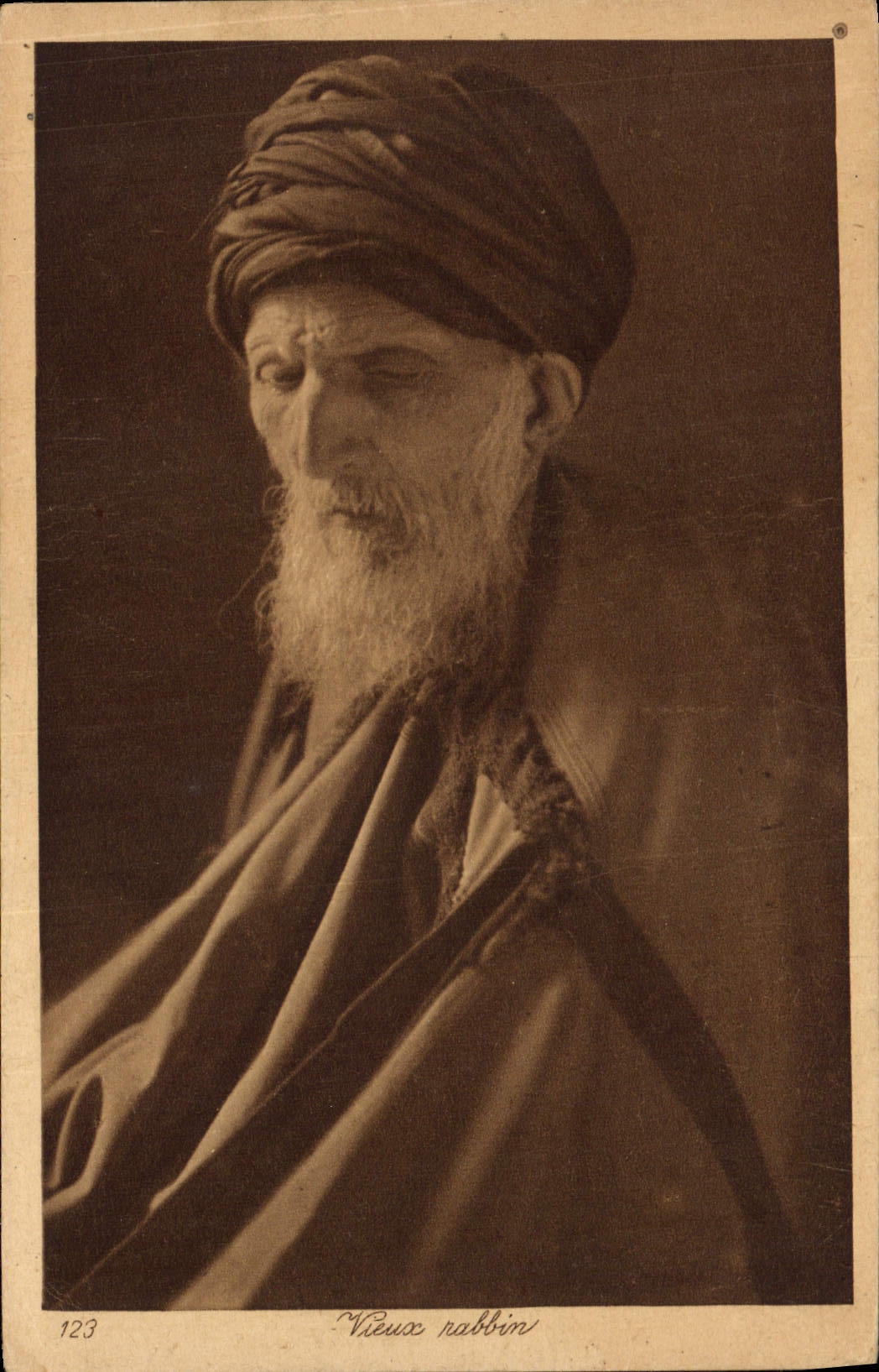 Alter Rabbi — Portrait — Verleger L & L, Nr. 123 - Vorderseite