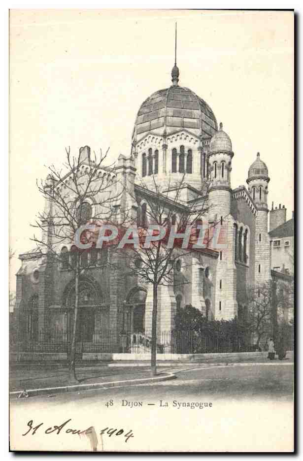 CPA Judaica Juif Dijon La synagogue