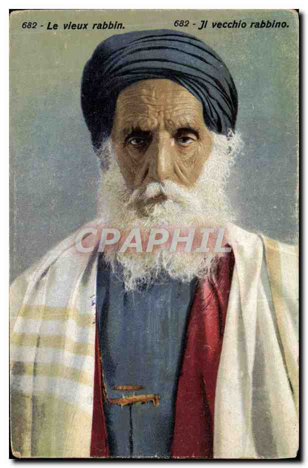 CPA Judaica Juif le vieux rabbin 