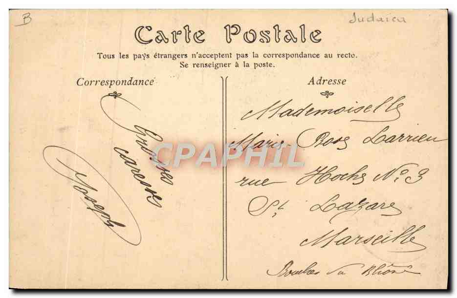 CPA Judaica Juif Jeune fille juive — Rückseite