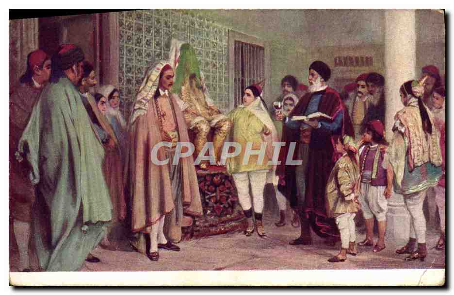 CPA Judaica Juif Noces juives Mariage