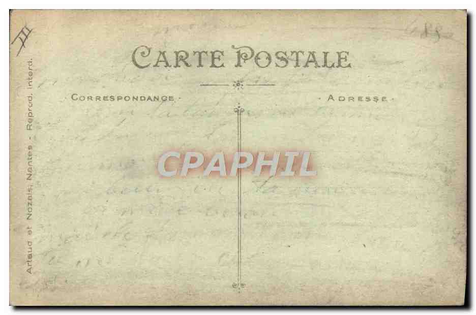 Caricature d'un homme avec un cornichon — éditeur Ardaud et Nozais, Nantes, n° 105 — Reverso