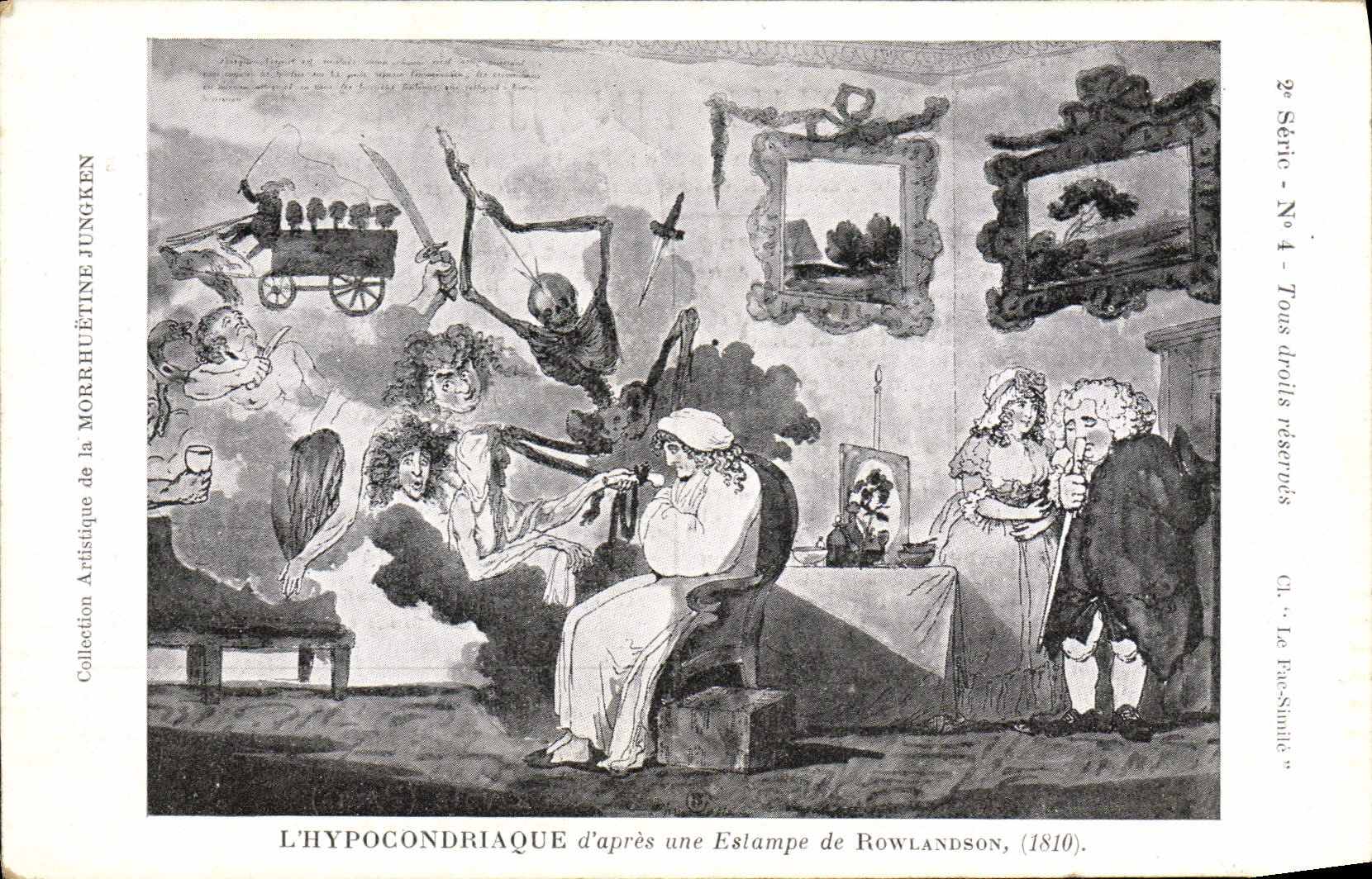 L'Hypochondriaque — d'après une Estampe de Rowlandson (1810) — Collection Artistique de la MORRHHUÈTINE JUNGKEN, 2e Série - N°4